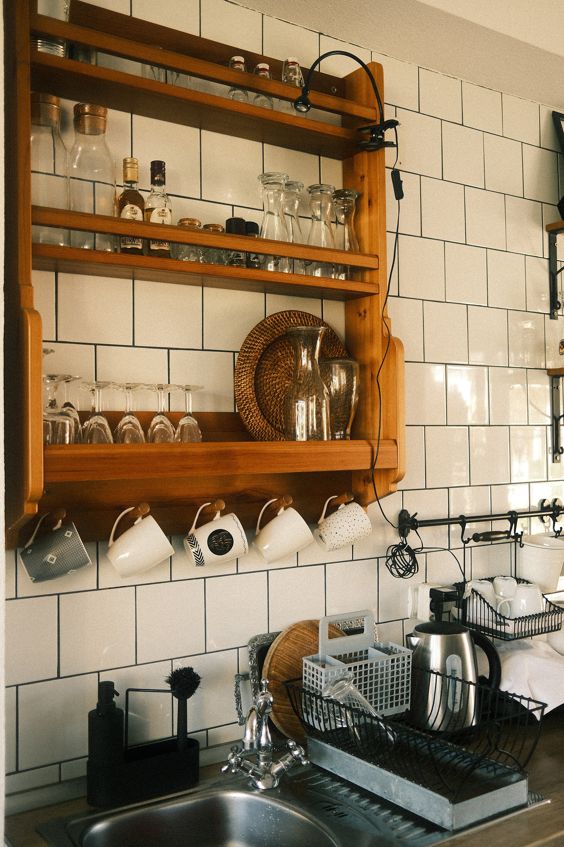 A real working kitchen prepared for everyday life during a longer stay