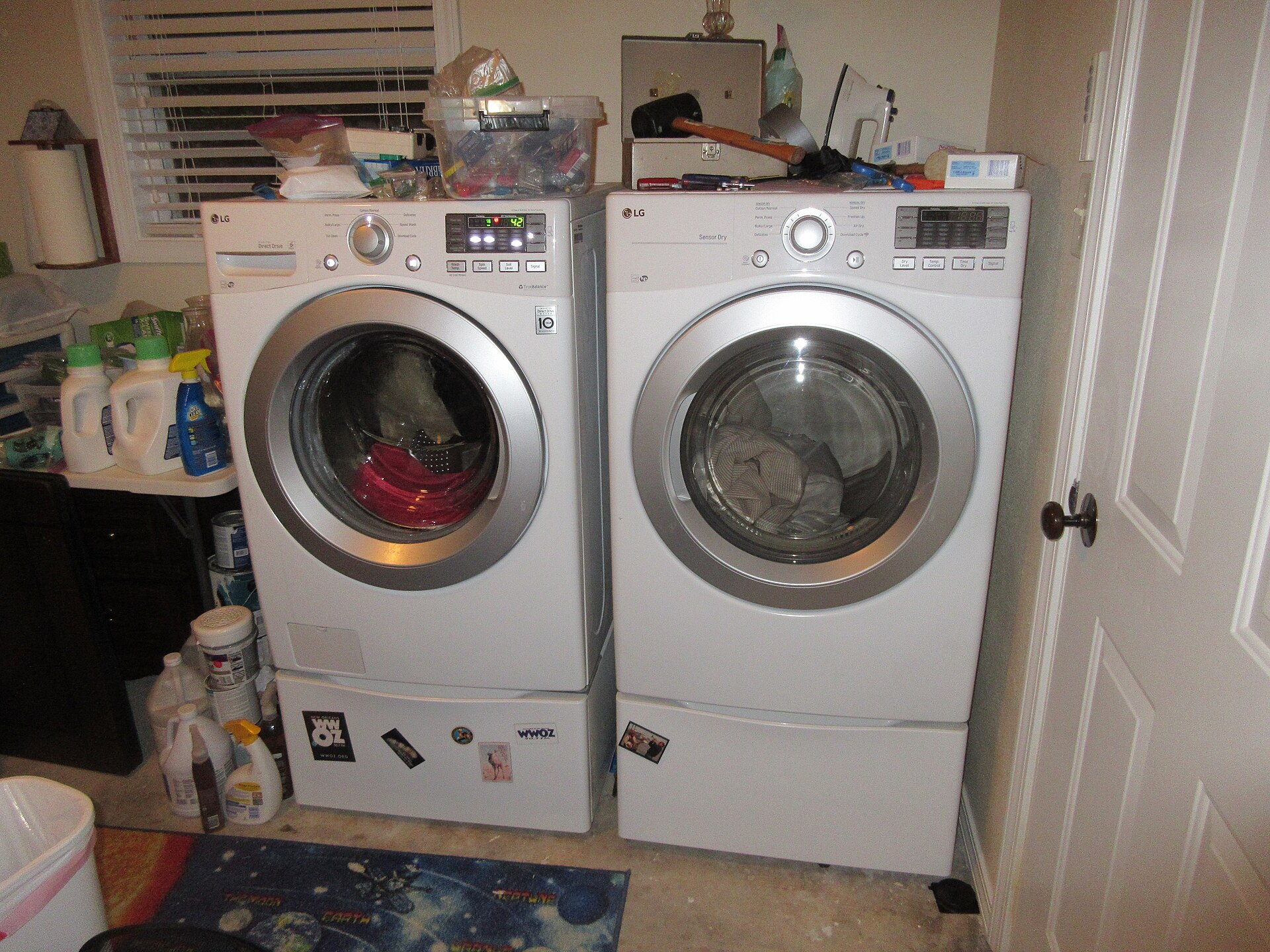 A washer and dryer used as part of the real monthly-cost comparison