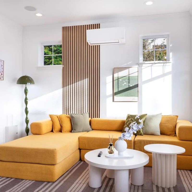 A real STAYOO furnished living room prepared for a longer stay
