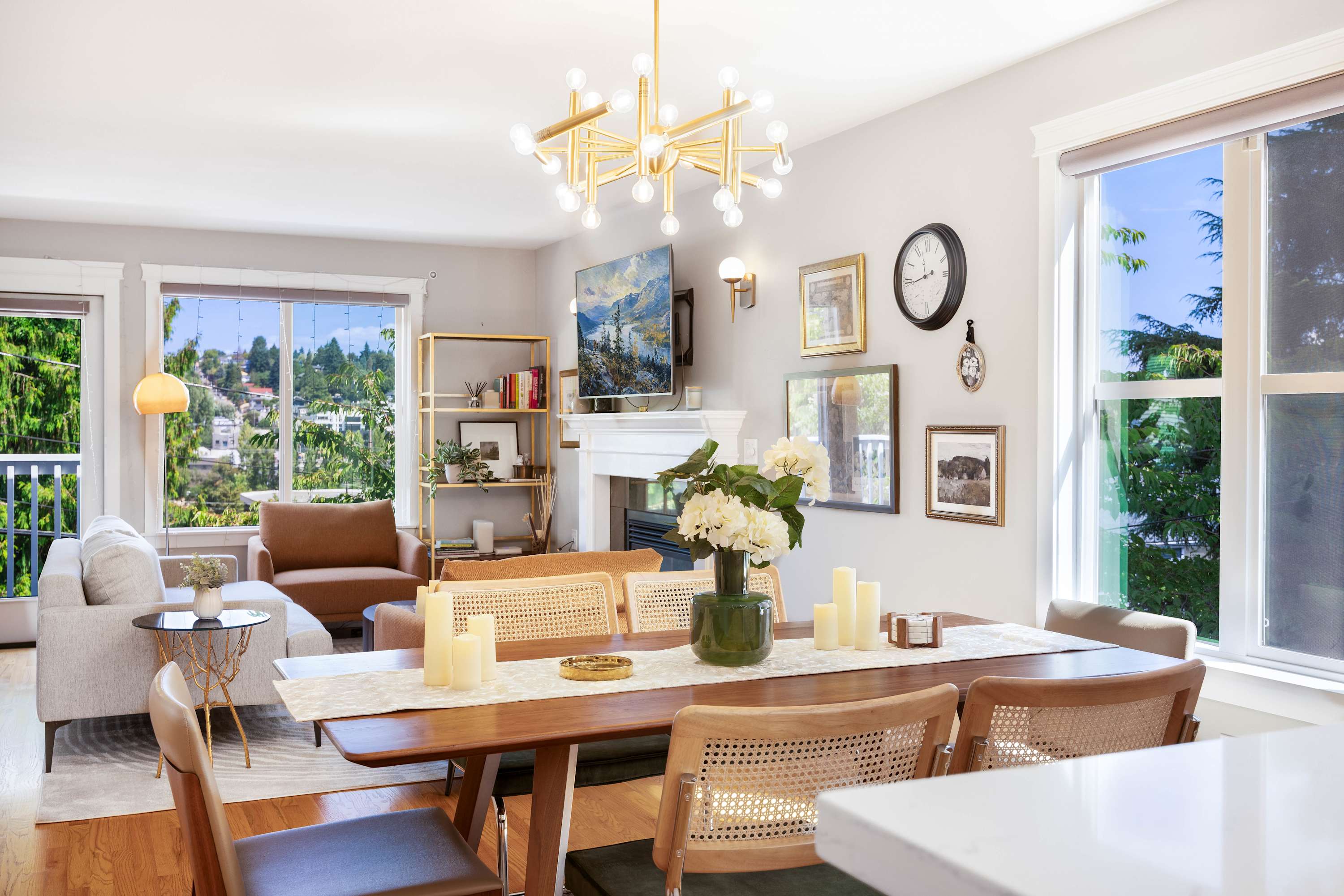 Dining area beside the living room