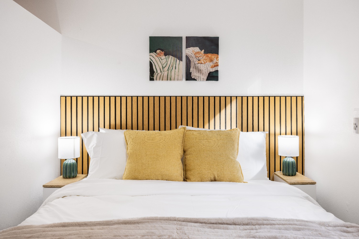 Separate bedroom in the Pet Friendly suite
